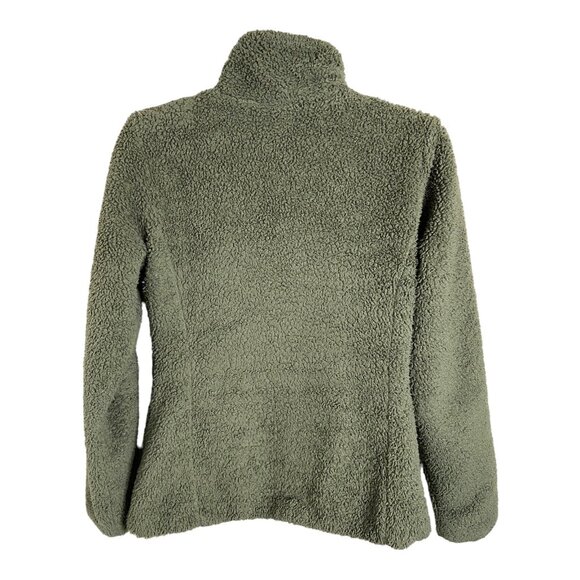 Patagonia small teddy full zip jacket green slightly matted - Picture 2 of 5